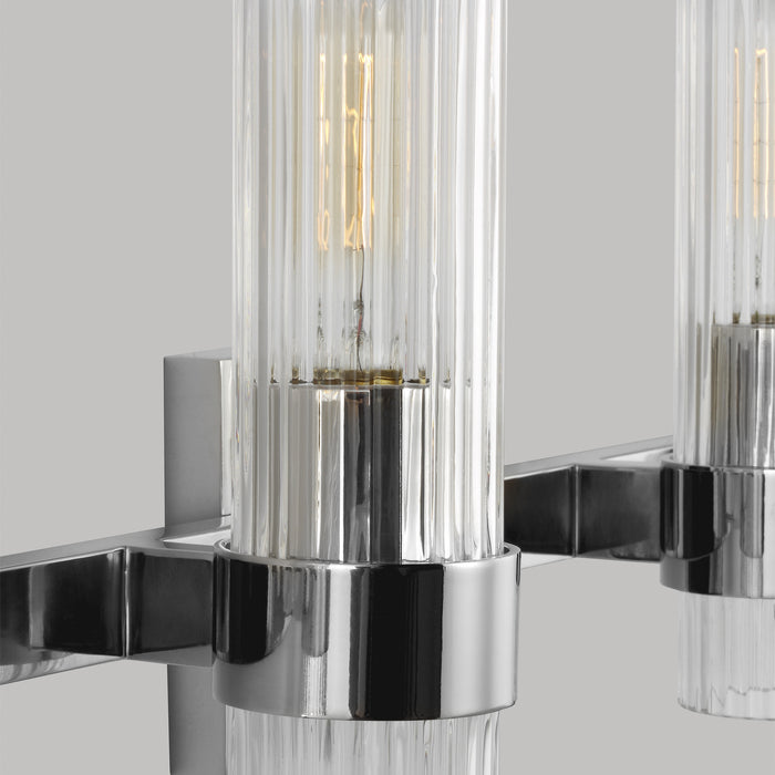 Visual Comfort Studio CV1024PN Four Light Vanity, Polished Nickel