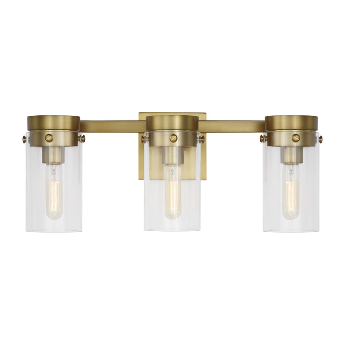 Visual Comfort Studio CW1003BBS Three Light Vanity, Burnished Brass