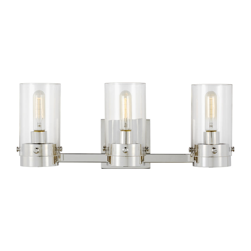 Visual Comfort Studio CW1003PN Three Light Vanity, Polished Nickel