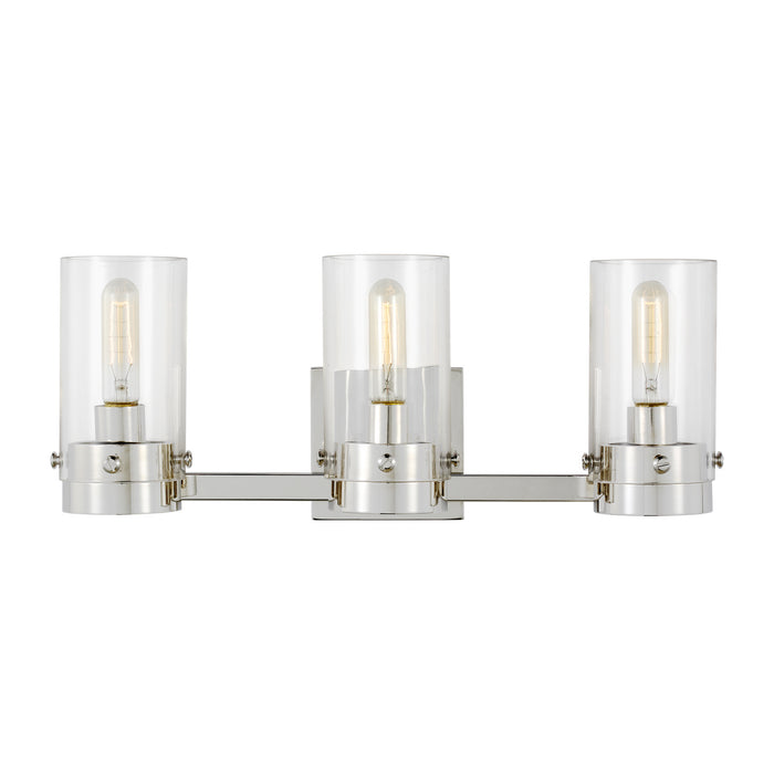 Visual Comfort Studio CW1003PN Three Light Vanity, Polished Nickel