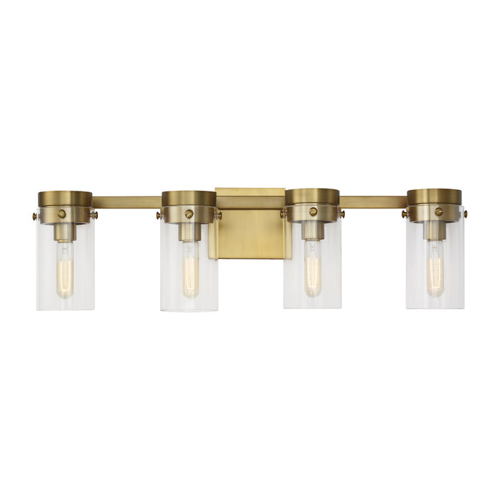 Visual Comfort Studio CW1004BBS Four Light Vanity, Burnished Brass