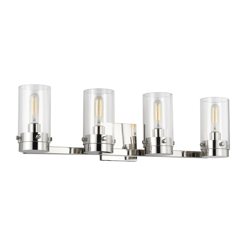 Visual Comfort Studio CW1004PN Four Light Vanity, Polished Nickel