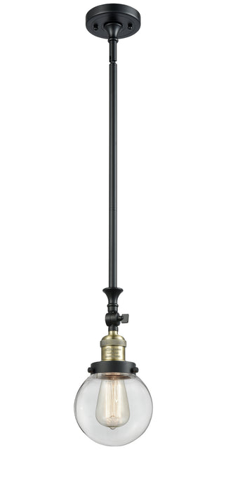 Innovations 206-BAB-G202-6 One Light Mini Pendant, Black Antique Brass