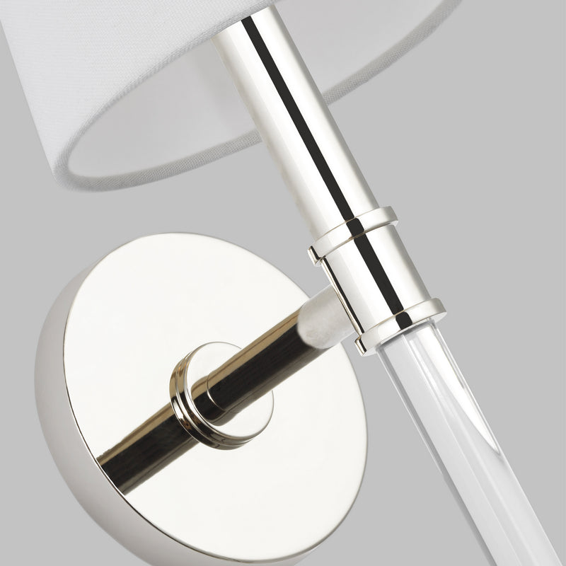Visual Comfort Studio CW1081PN One Light Wall Sconce, Polished Nickel