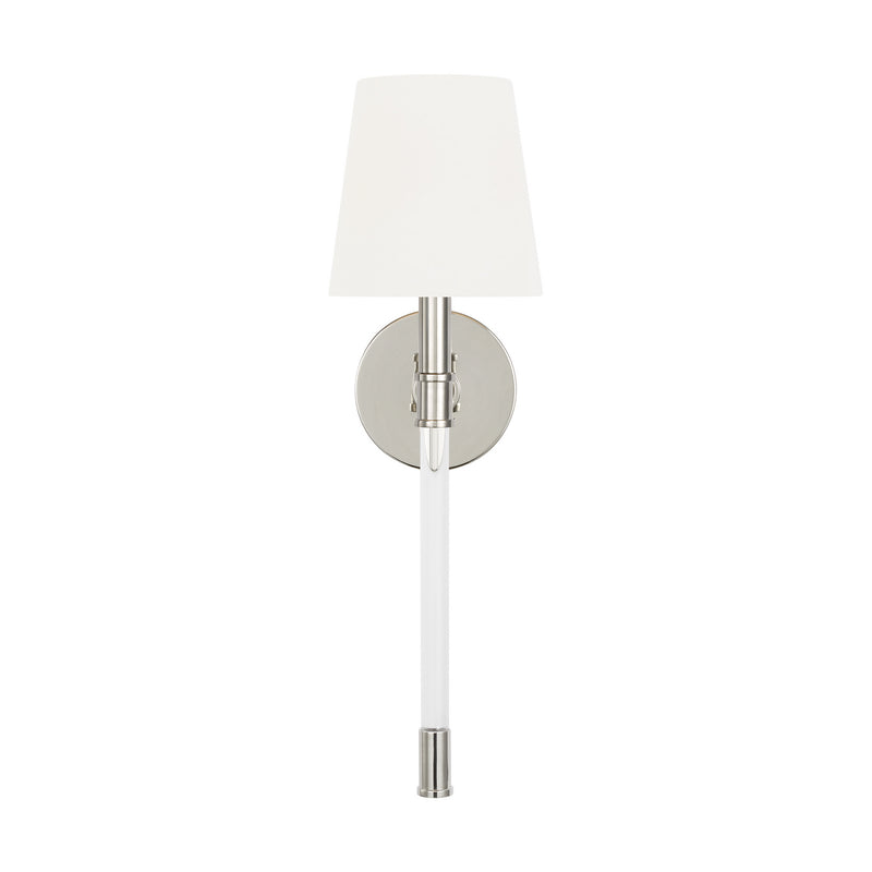 Visual Comfort Studio CW1081PN One Light Wall Sconce, Polished Nickel
