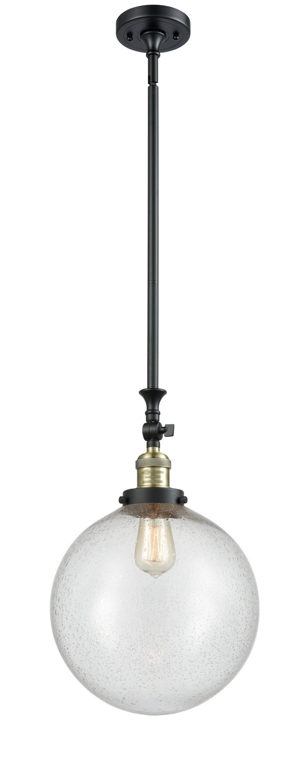 Innovations 206-BAB-G204-12 One Light Mini Pendant, Black Antique Brass
