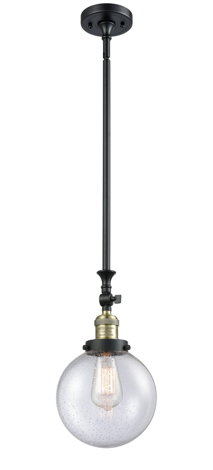 Innovations 206-BAB-G204-8 One Light Mini Pendant, Black Antique Brass