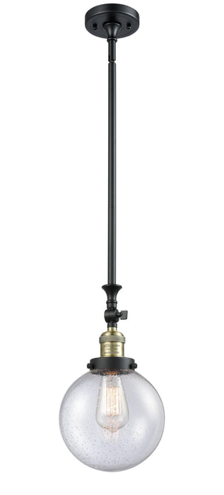Innovations 206-BAB-G204-8 One Light Mini Pendant, Black Antique Brass