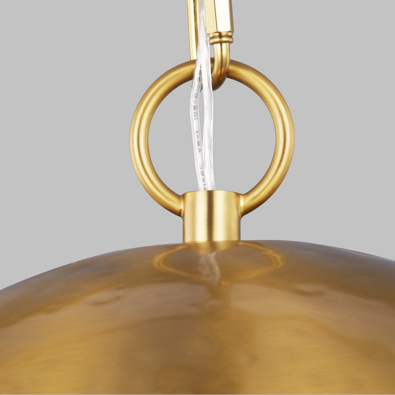 Visual Comfort Studio EP1241BBS One Light Pendant, Burnished Brass