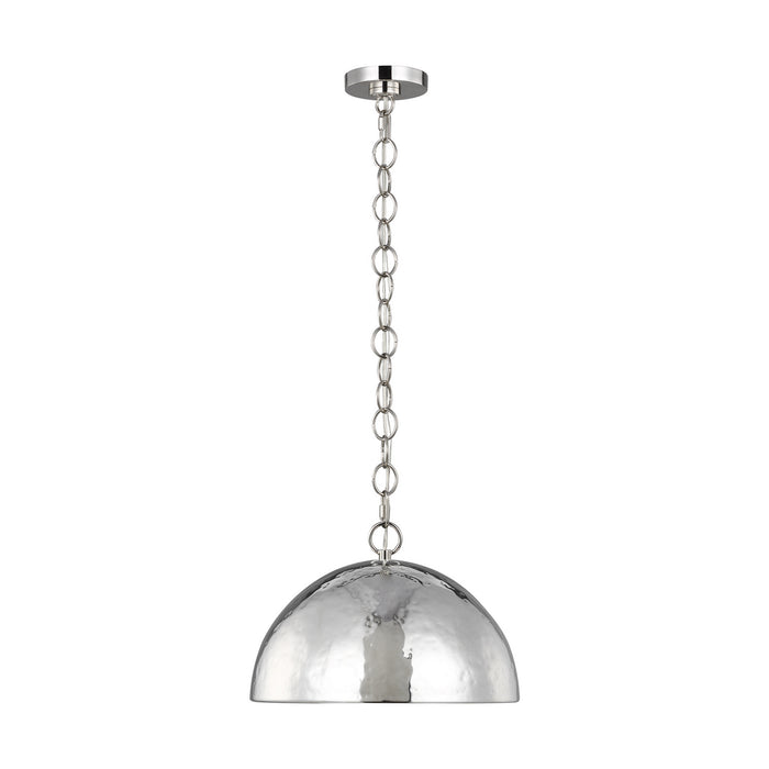 Visual Comfort Studio EP1241PN One Light Pendant, Polished Nickel