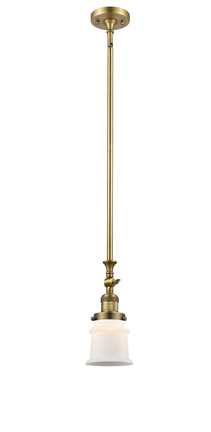 Innovations 206-BB-G181S One Light Mini Pendant, Brushed Brass