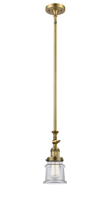 Innovations 206-BB-G182S One Light Mini Pendant, Brushed Brass