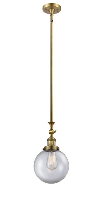 Innovations 206-BB-G202-8 One Light Mini Pendant, Brushed Brass