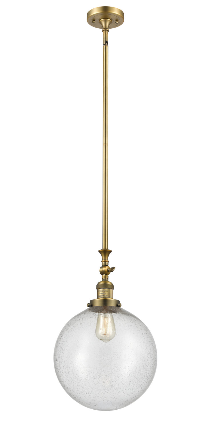 Innovations 206-BB-G204-12 One Light Mini Pendant, Brushed Brass