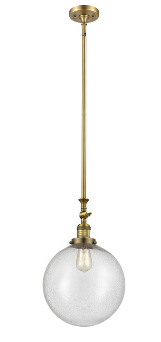 Innovations 206-BB-G204-12 One Light Mini Pendant, Brushed Brass