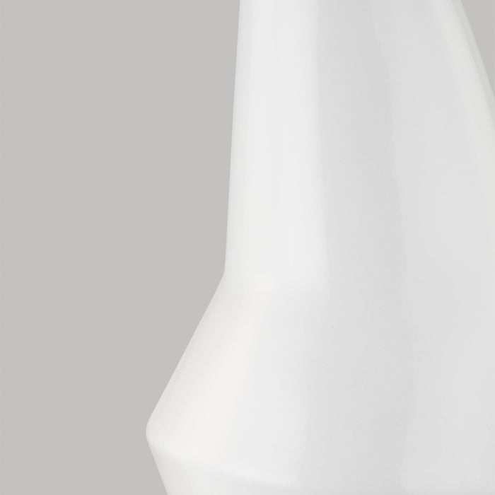 Visual Comfort Studio KT1231ARC1 One Light Table Lamp, Arctic White