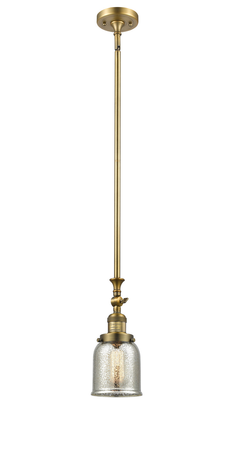 Innovations 206-BB-G58 One Light Mini Pendant, Brushed Brass