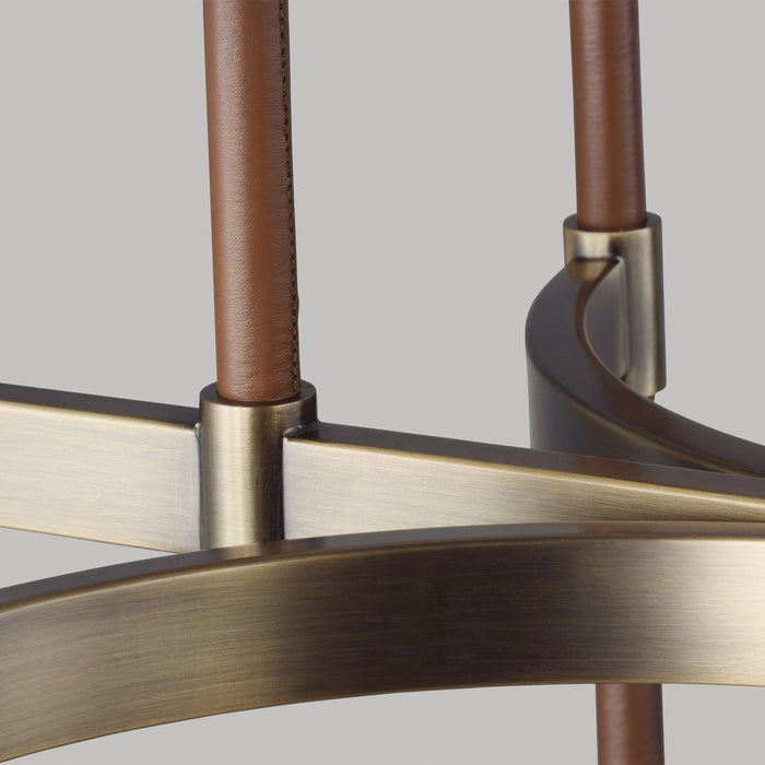 Visual Comfort Studio LC1028TWB Eight Light Chandelier, Time Worn Brass (Open Box - Final Sale)