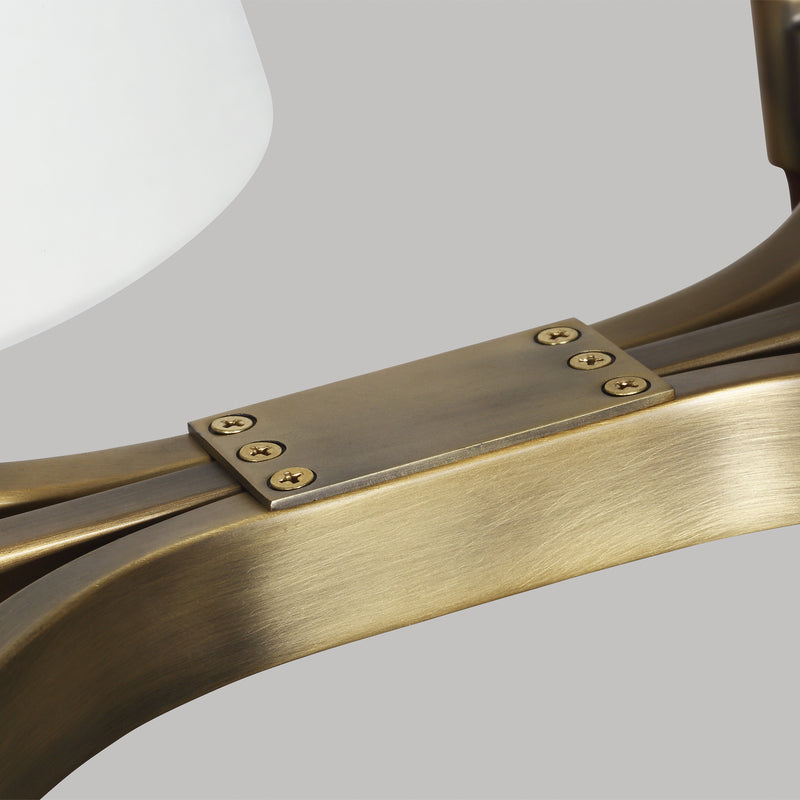 Visual Comfort Studio LC1028TWB Eight Light Chandelier, Time Worn Brass