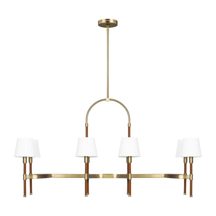 Visual Comfort Studio LC1028TWB Eight Light Chandelier, Time Worn Brass (Open Box - Final Sale)