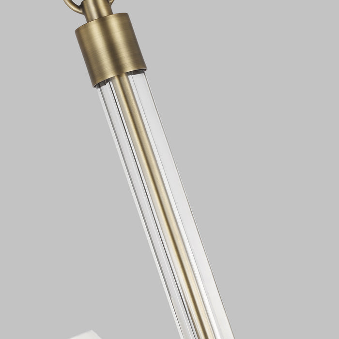 Visual Comfort Studio LC1076TWB Six Light Chandelier, Time Worn Brass