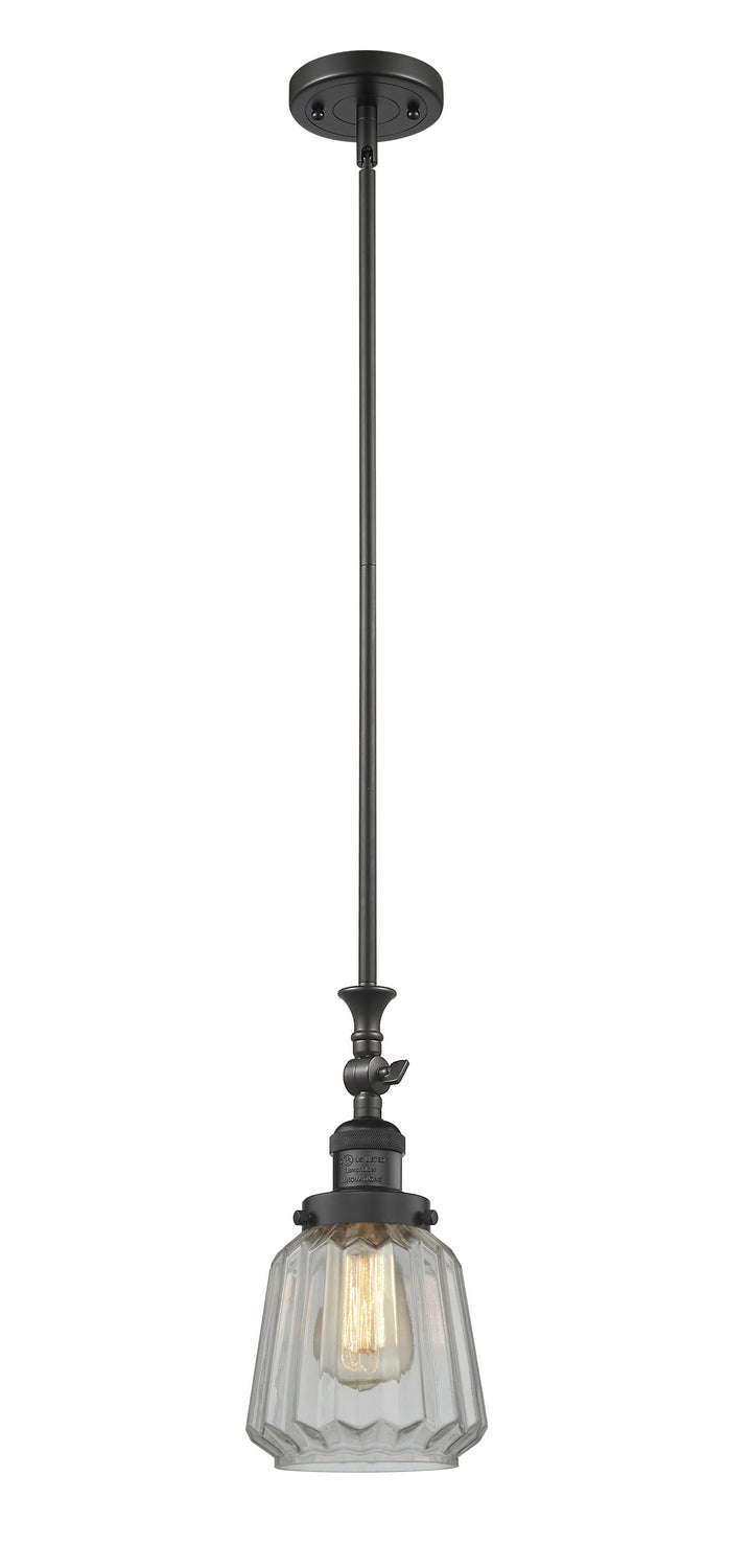 Innovations 206-BK-G142 One Light Mini Pendant, Matte Black