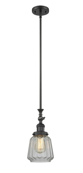 Innovations 206-BK-G142 One Light Mini Pendant, Matte Black