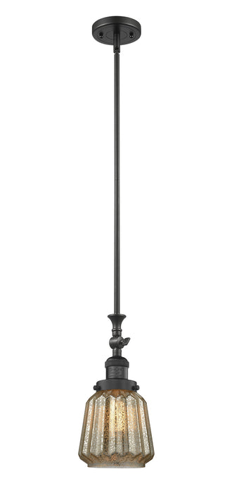 Innovations 206-BK-G146 One Light Mini Pendant, Matte Black