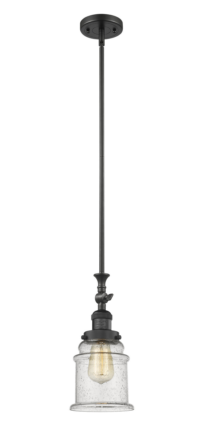 Innovations 206-BK-G184 One Light Mini Pendant, Matte Black