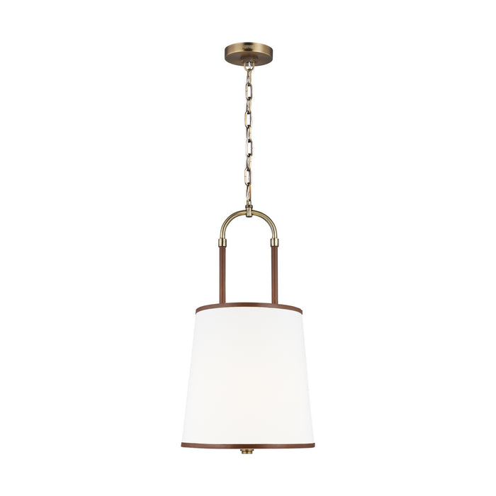 Visual Comfort Studio LP1031TWB One Light Pendant, Time Worn Brass