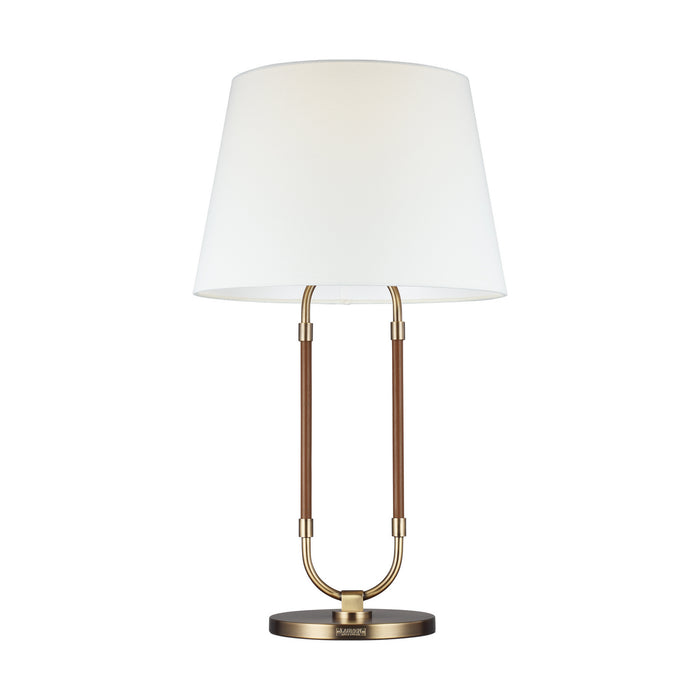 Visual Comfort Studio LT1021TWB1 One Light Table Lamp, Time Worn Brass