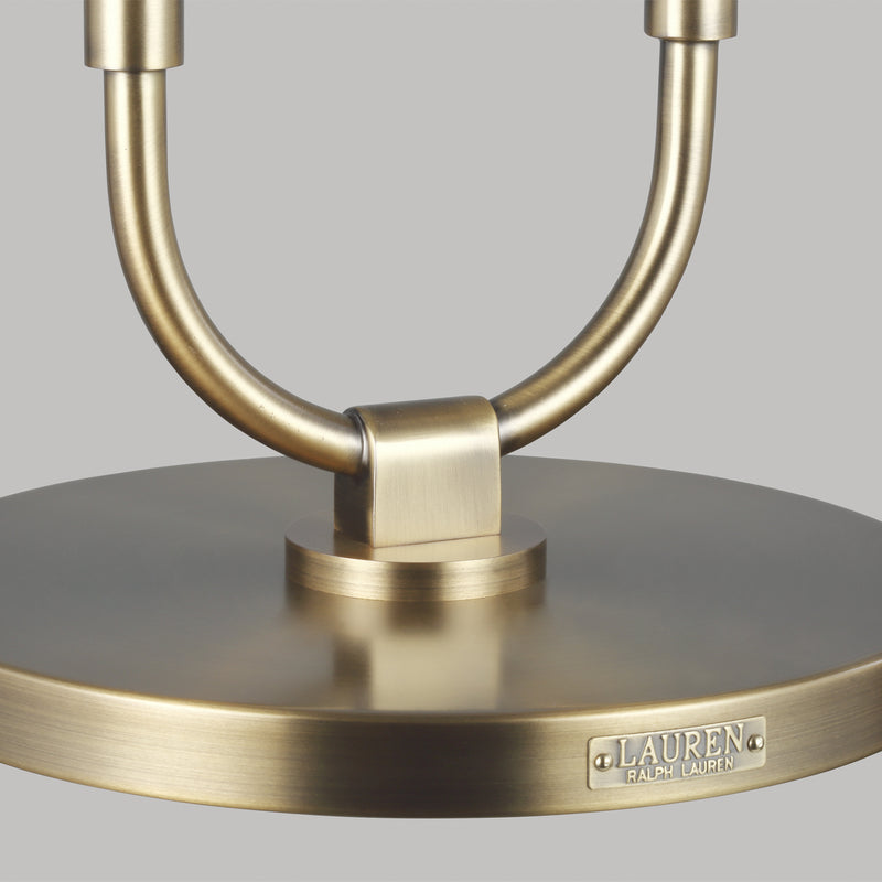 Visual Comfort Studio LT1021TWB1 One Light Table Lamp, Time Worn Brass