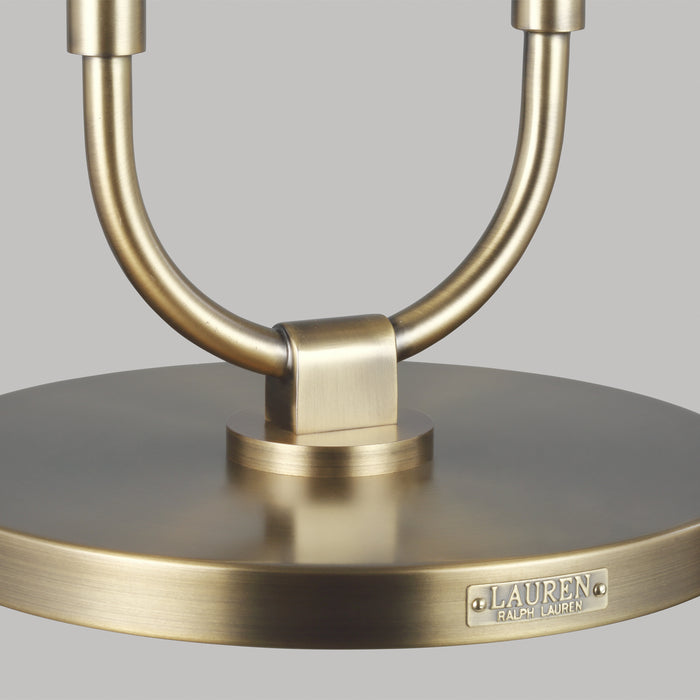 Visual Comfort Studio LT1021TWB1 One Light Table Lamp, Time Worn Brass