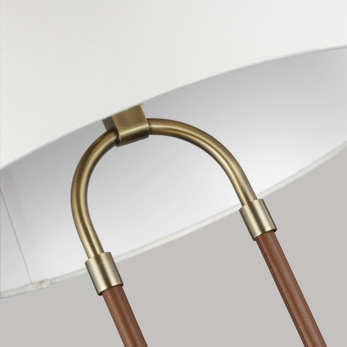 Visual Comfort Studio LT1021TWB1 One Light Table Lamp, Time Worn Brass