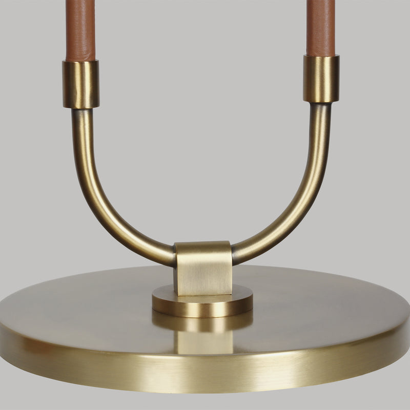 Visual Comfort Studio LT1021TWB1 One Light Table Lamp, Time Worn Brass