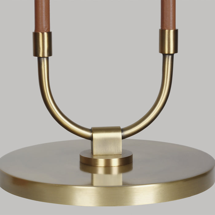 Visual Comfort Studio LT1021TWB1 One Light Table Lamp, Time Worn Brass