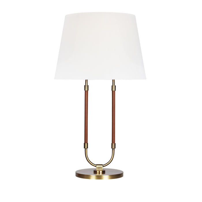 Visual Comfort Studio LT1021TWB1 One Light Table Lamp, Time Worn Brass