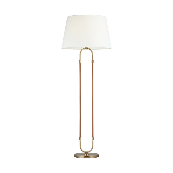 Visual Comfort Studio LT1031TWB1 One Light Floor Lamp, Time Worn Brass
