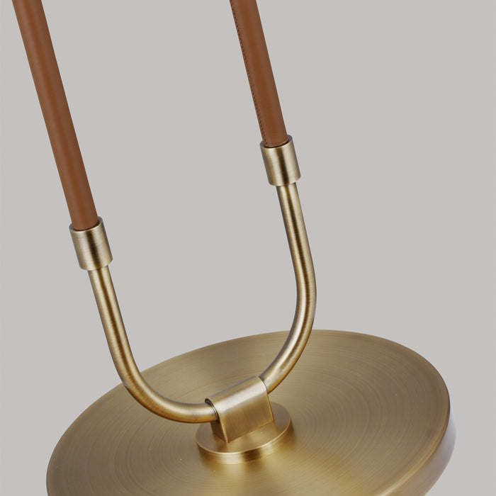 Visual Comfort Studio LT1031TWB1 One Light Floor Lamp, Time Worn Brass