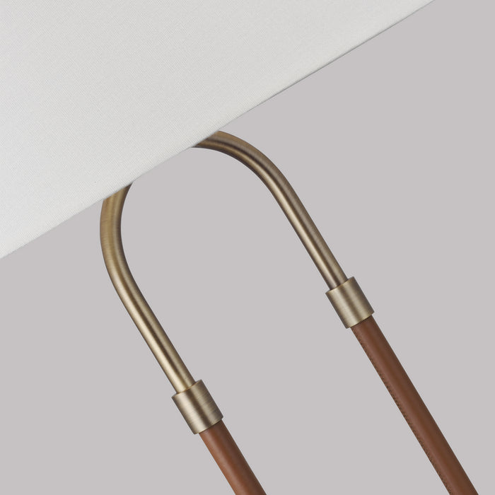 Visual Comfort Studio LT1031TWB1 One Light Floor Lamp, Time Worn Brass