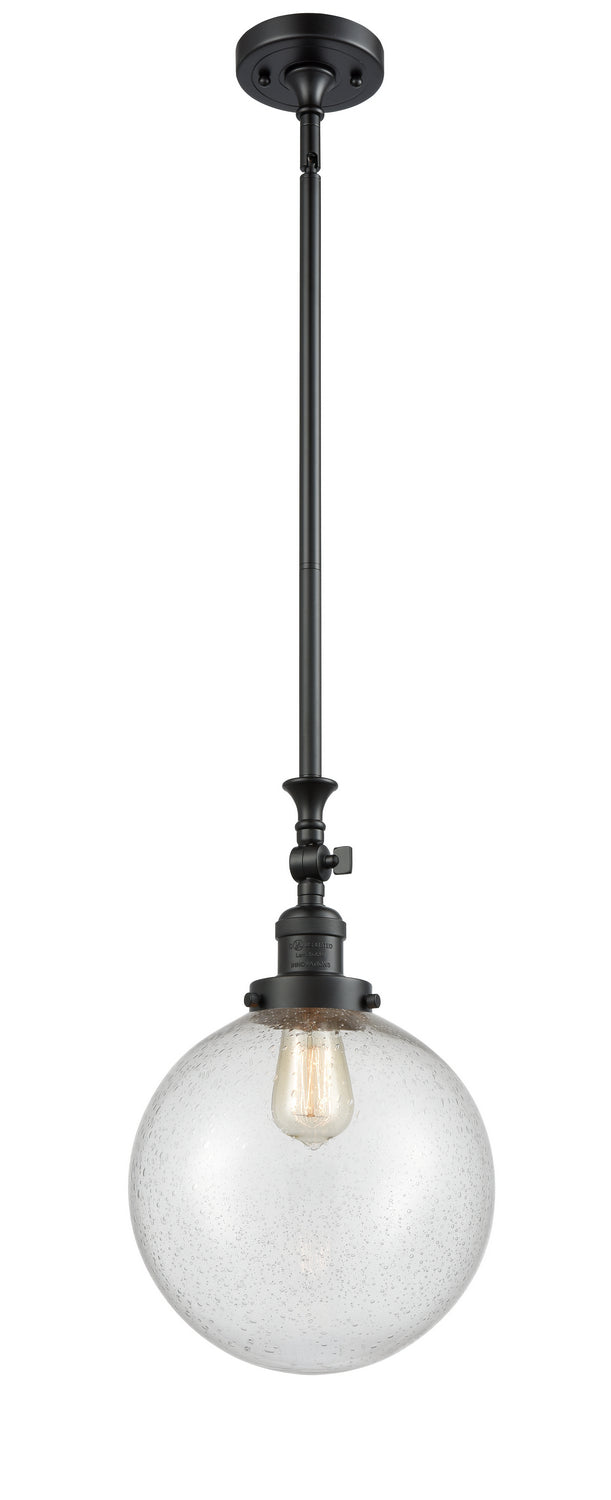 Innovations 206-BK-G204-10 One Light Mini Pendant, Matte Black