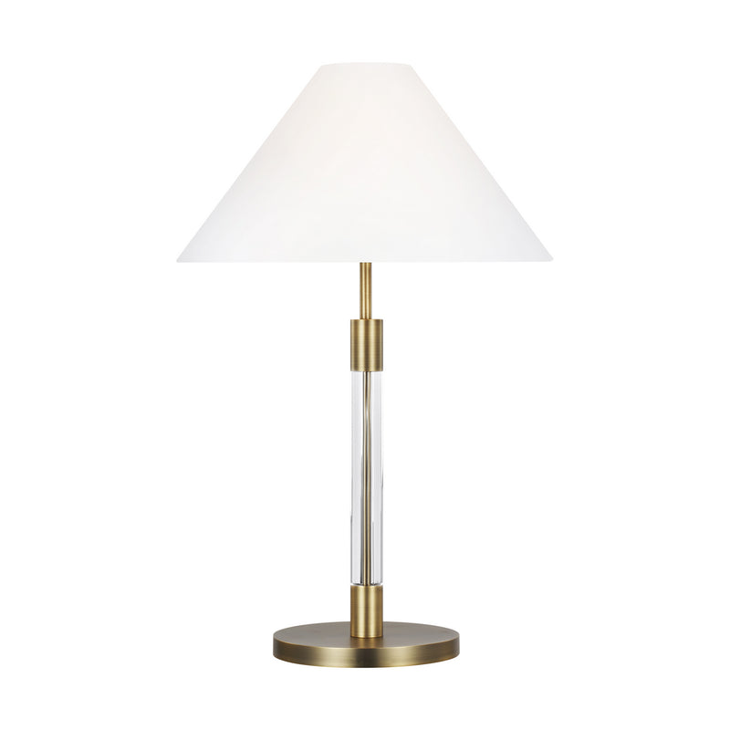 Visual Comfort Studio LT1041TWB1 One Light Buffet Lamp, Time Worn Brass