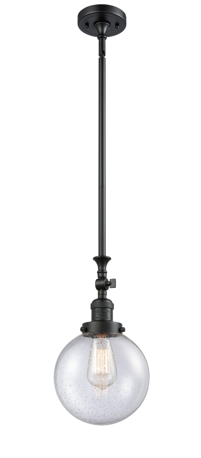 Innovations 206-BK-G204-8 One Light Mini Pendant, Matte Black