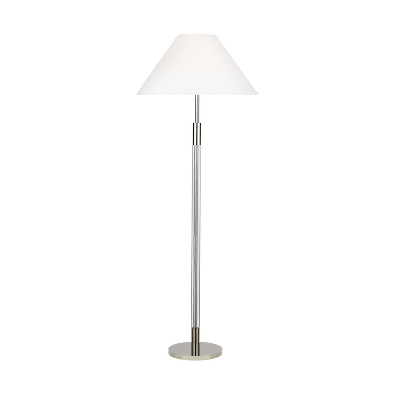 Visual Comfort Studio LT1051PN1 One Light Floor Lamp, Polished Nickel