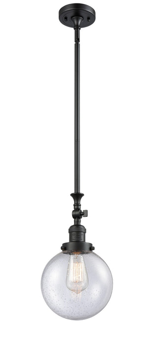 Innovations 206-BK-G204-8-LED LED Mini Pendant, Matte Black