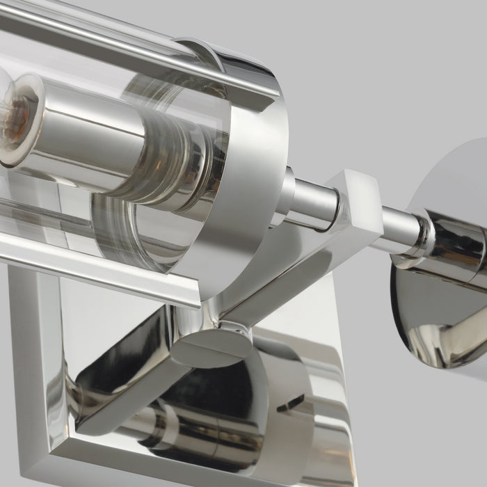 Visual Comfort Studio LV1002PN Two Light Wall Sconce, Polished Nickel
