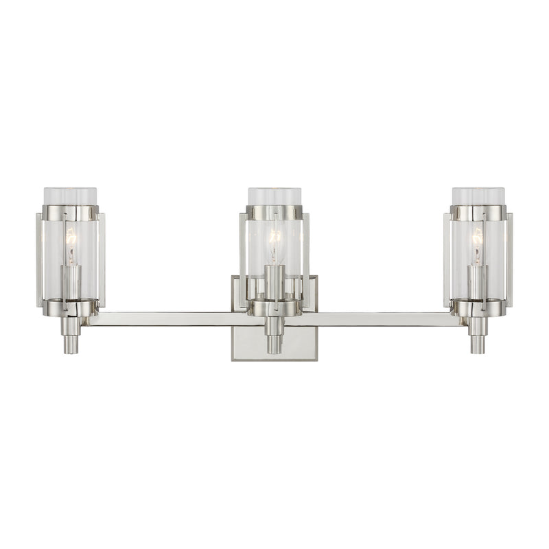 Visual Comfort Studio LV1023PN Three Light Vanity, Polished Nickel