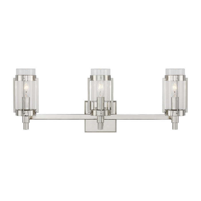 Visual Comfort Studio LV1023PN Three Light Vanity, Polished Nickel