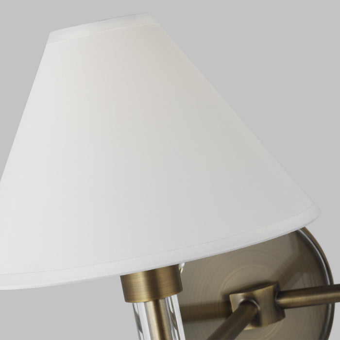 Visual Comfort Studio LV1032TWB Two Light Vanity, Time Worn Brass