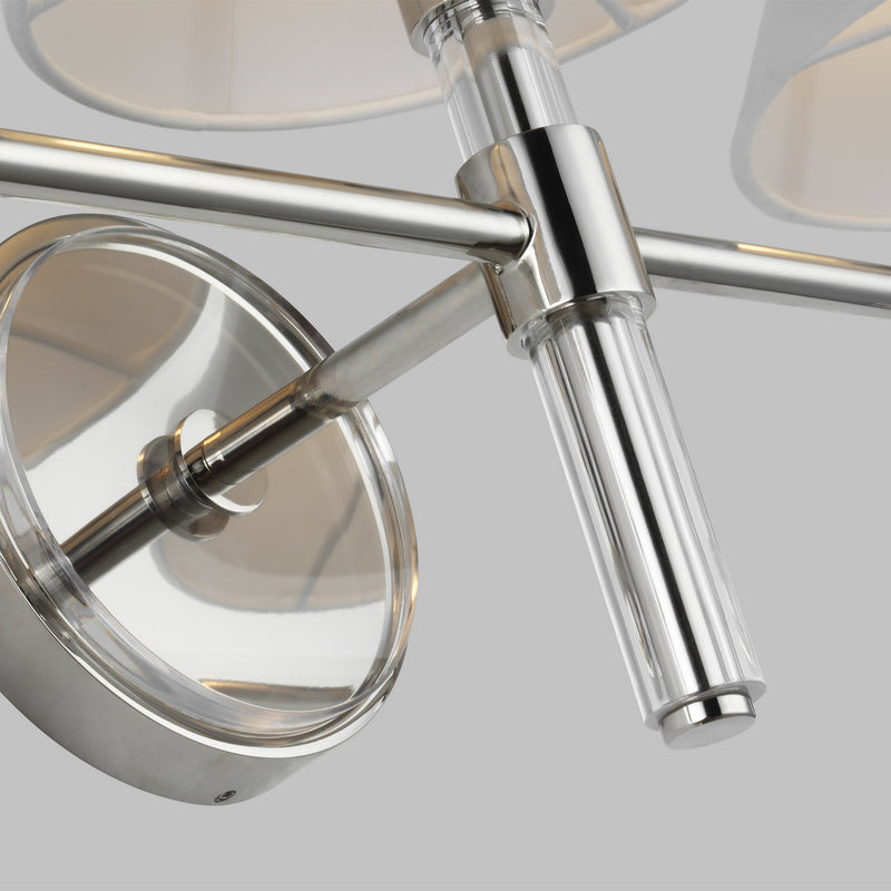 Visual Comfort Studio LV1043PN Three Light Vanity, Polished Nickel